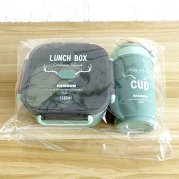 密封饭盒随行杯套装 1L正方形单层带格子密封饭盒 双层密封饭盒 500ml八角随行杯圆形随行杯PP竹盖储物罐详情图10