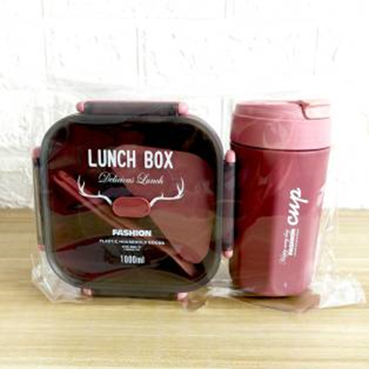 密封饭盒随行杯套装 1L正方形单层带格子密封饭盒 双层密封饭盒 500ml八角随行杯圆形随行杯PP竹盖储物罐详情图9