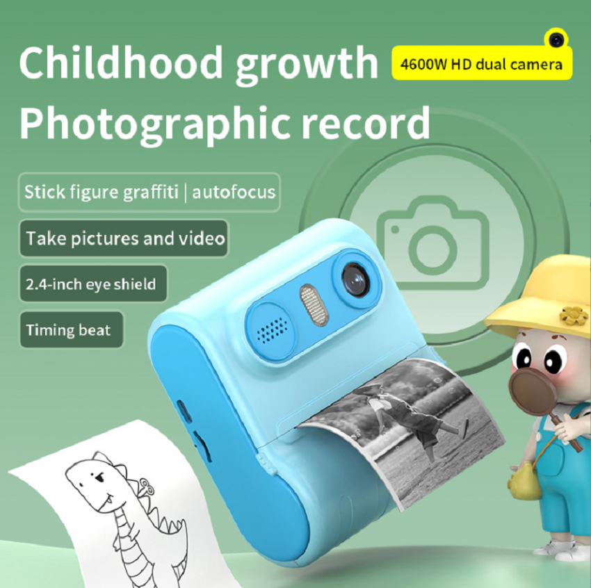 新款热销款智能儿童拍照相机高清单反双摄像立体打印数码相机