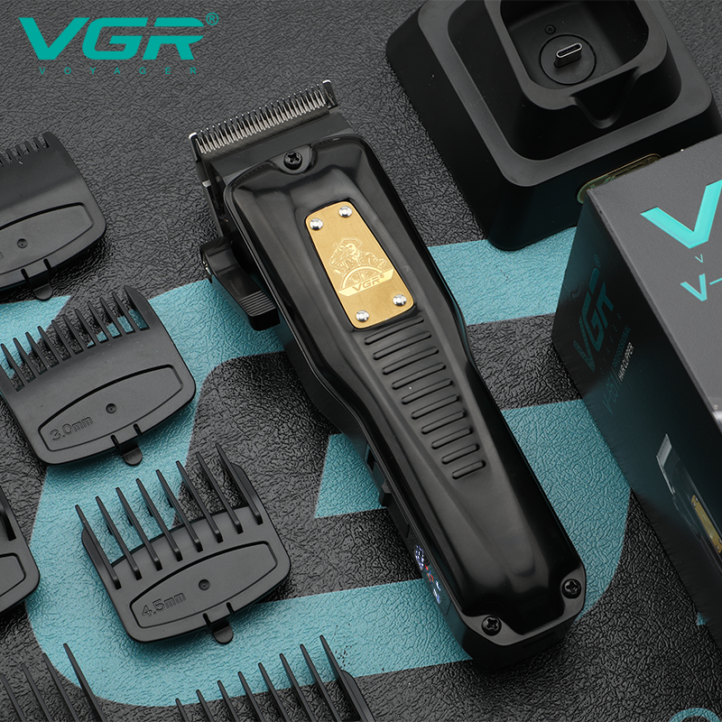 VGR651跨境新款电动理发器专业剃头刀发廊专业带底座充电理发剪详情图5