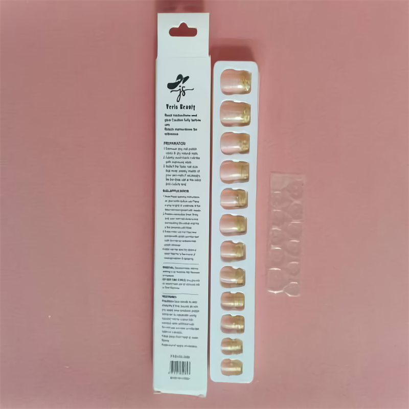 鑫都文化集团荣耀出品XDXX-0234纯色葱粉凝胶美甲贴欧美半固化UV指甲贴亚马逊简约款美甲贴纸成人散粉穿戴甲美甲详情7