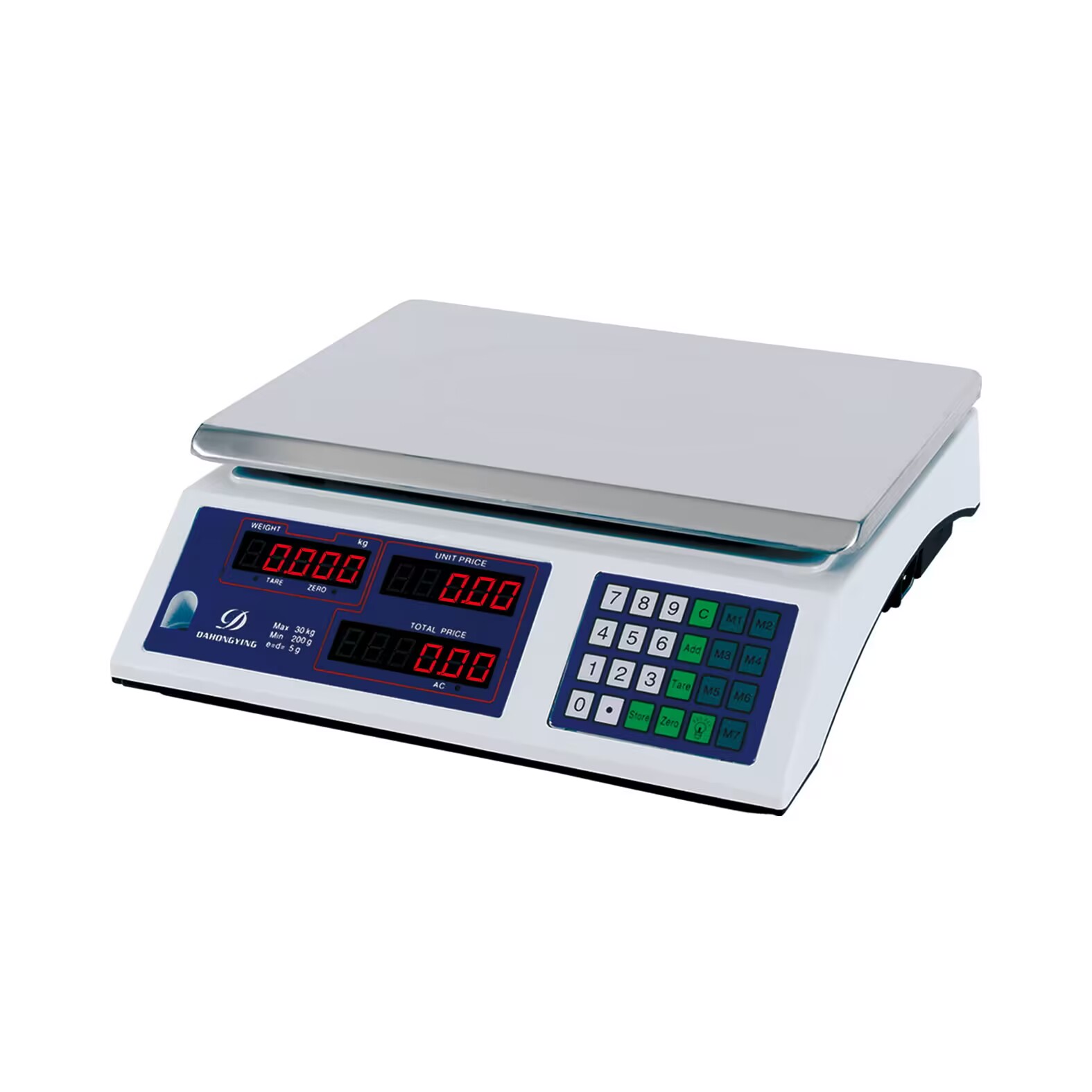 FJ-352彩盒蔬菜水果秤小桌秤24键英文电子秤30kg/40kg/50kg外贸热销爆款计价秤西瓜称