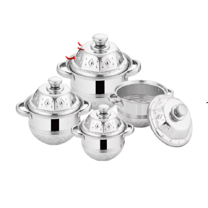 DF99125 وعاء وعاء حساء من الفولاذ غير القابل للصدأ، وعاء وعاء طهي مزدوج مع وعاء وعاء الحساء مع وعاء وعاء مغطى بالهدايا