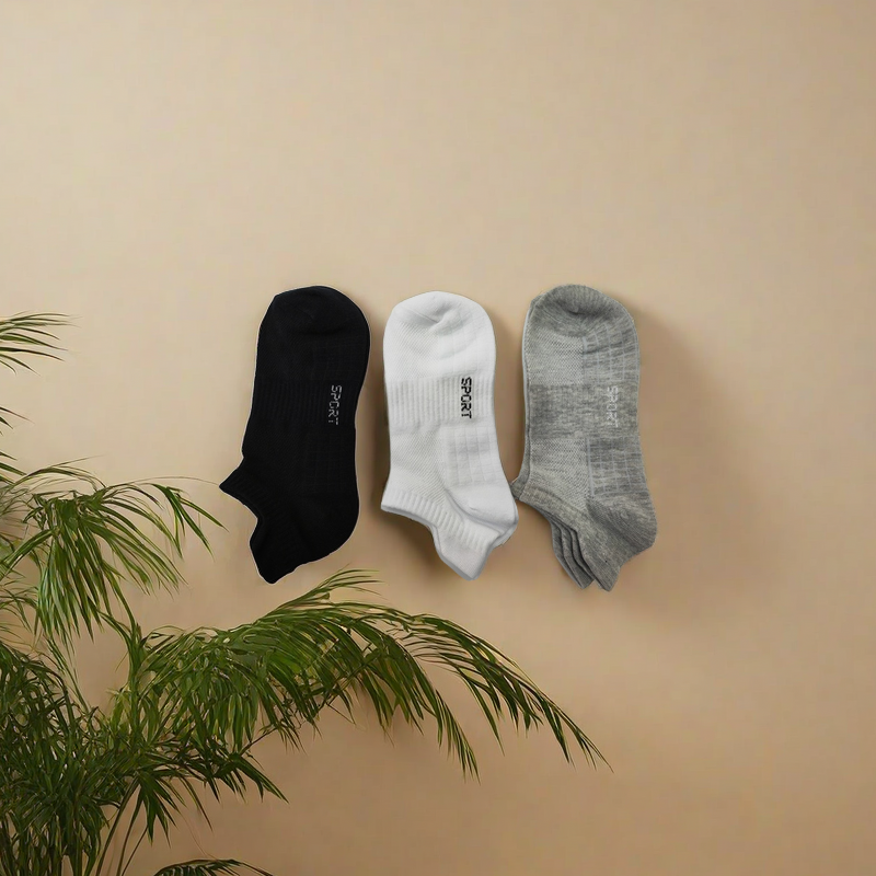 Men's anti-athlete's foot sports pure cotton non-smelly foot socks, boat socks Specification image