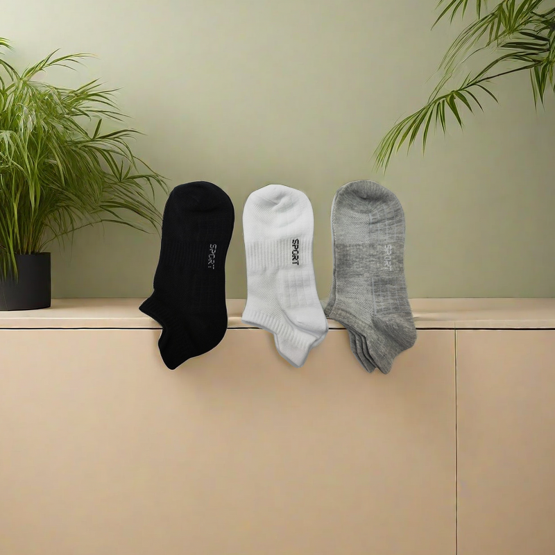 Men's anti-athlete's foot sports pure cotton non-smelly foot socks, boat socks Item Picture