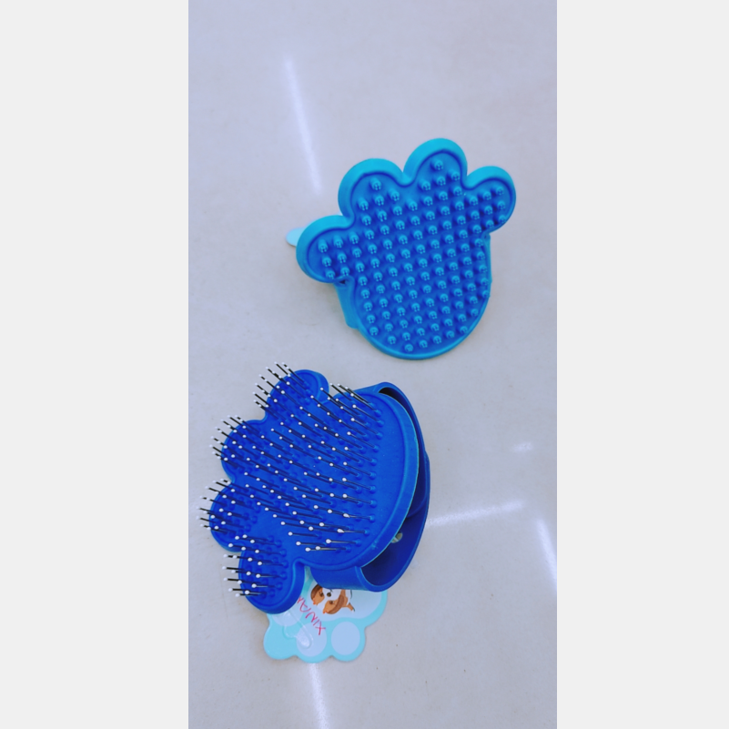 Footprint pet bath brush, cat massage brush, dog bath glove, massage glove cleaning supplies details Picture