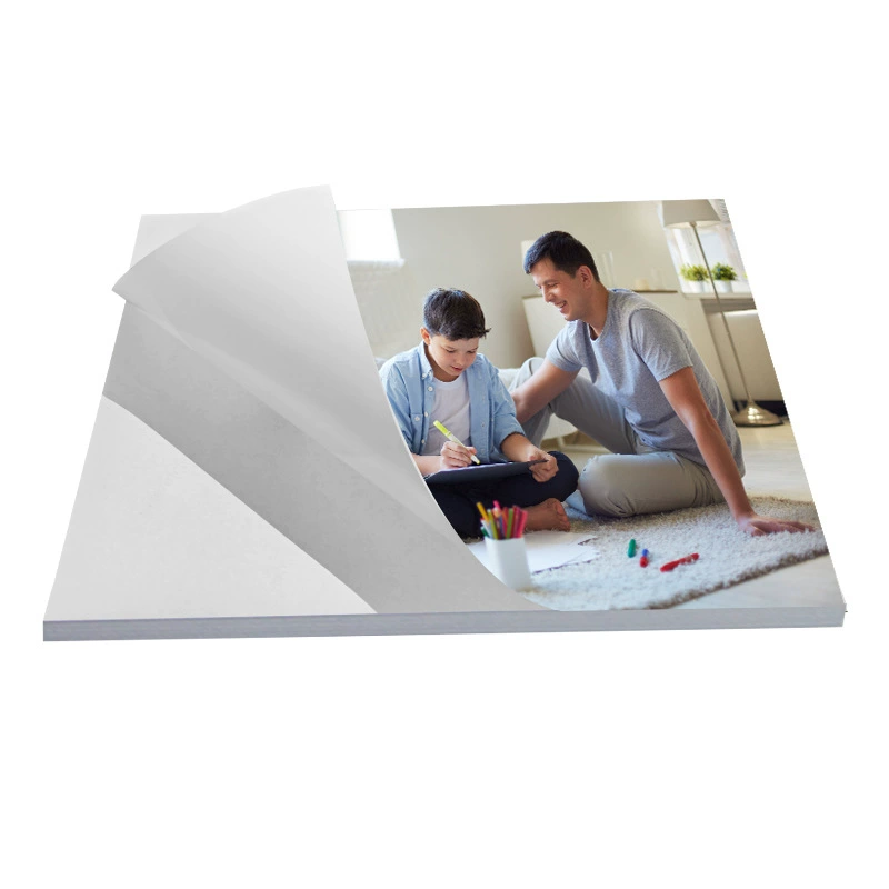 A4/ 135G Glossy Adhesive 50 Sheets Photo Paper Sticker Photo Paper High Gloss Adhesive Paper details Picture