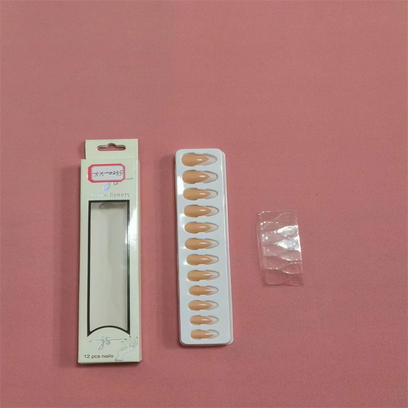 鑫都文化集团荣耀出品XDXX-0235纯色温柔成人尖头美甲可拆卸厂家直销​美甲钻饰品穿戴甲详情5