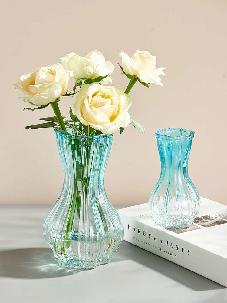 Transparent Vase Glass Creative High Appearance Level Simple Flower Arrangement Lily Flower Dried Flower Vase details Picture