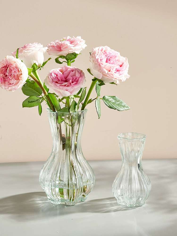 Transparent Vase Glass Creative High Appearance Level Simple Flower Arrangement Lily Flower Dried Flower Vase Specification drawing