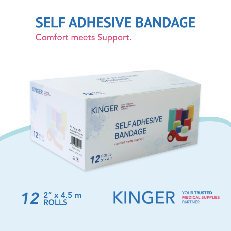 Self Adhesive Bandage (12 roll pack) - 7.5 cm x 4.5 m | Wound care dressing thumbnail
