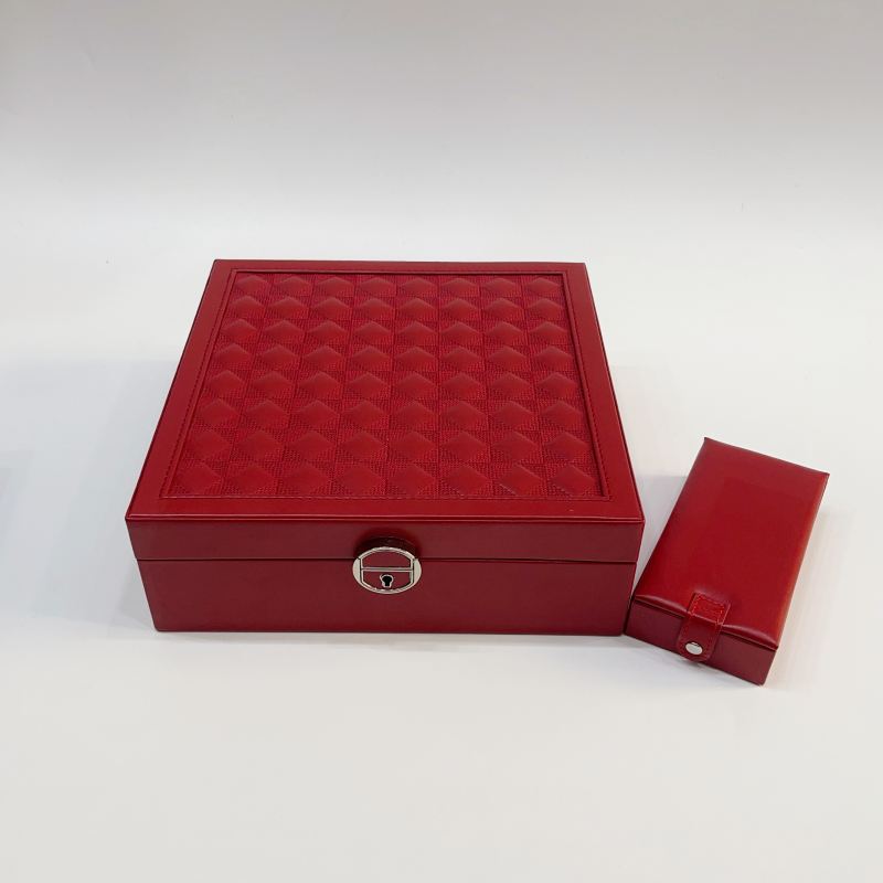 奇韵首饰包装刺绣收纳盒高级简约大容量配饰收纳盒带镜子内含小包礼品盒节日礼物母亲节情人节礼物详情17