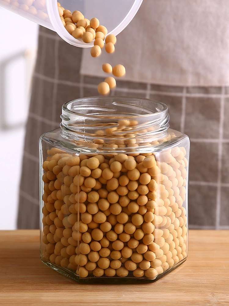 علب علب مختومة زجاجية تحتوي على أغطية مختومة، مربى، ومربى، ومربى سست زجاجات من عسل منزلي detail image 6