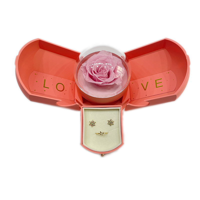 首饰盒/包装/悬浮盒/首饰盒项链盒/包装盒白底实物图