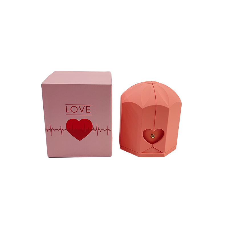 奇韵首饰包装双开天使翅膀永生花求婚戒指玫瑰花盒抽屉高档红色首饰盒详情18