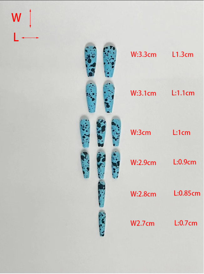 浙江金华鑫都文化集团荣耀出品XDXX-0279带钻渐变小白盒成人长芭蕾美甲可拆卸厂家直销详情9