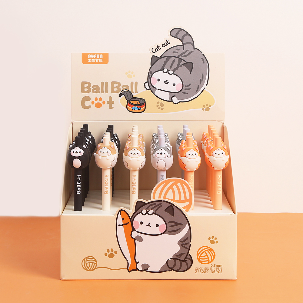YL003-ZF3289-1 Zhongfan Stationery Milk Tea series Press neutral pen for exam Creative office pen thumbnail