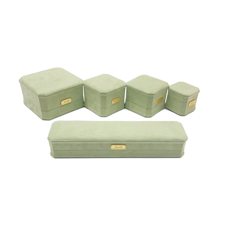 奇韵首饰包装八角绒布首饰盒套装结婚金银珠宝戒指手镯收藏收纳盒详情13