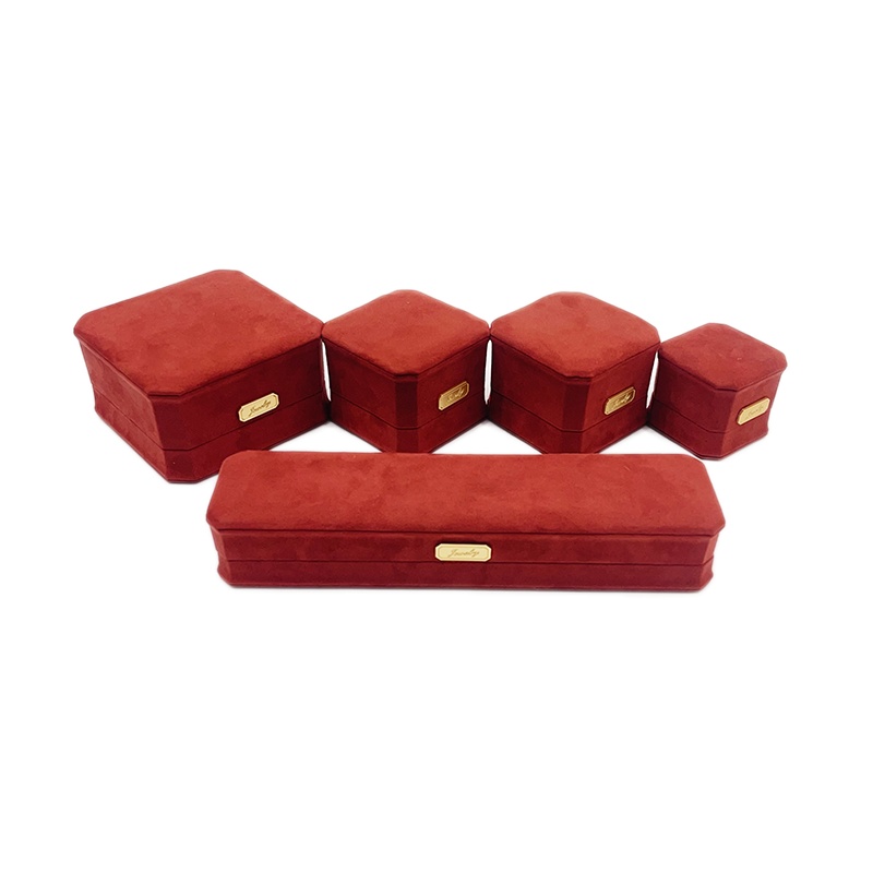 奇韵首饰包装八角绒布首饰盒套装结婚金银珠宝戒指手镯收藏收纳盒详情11