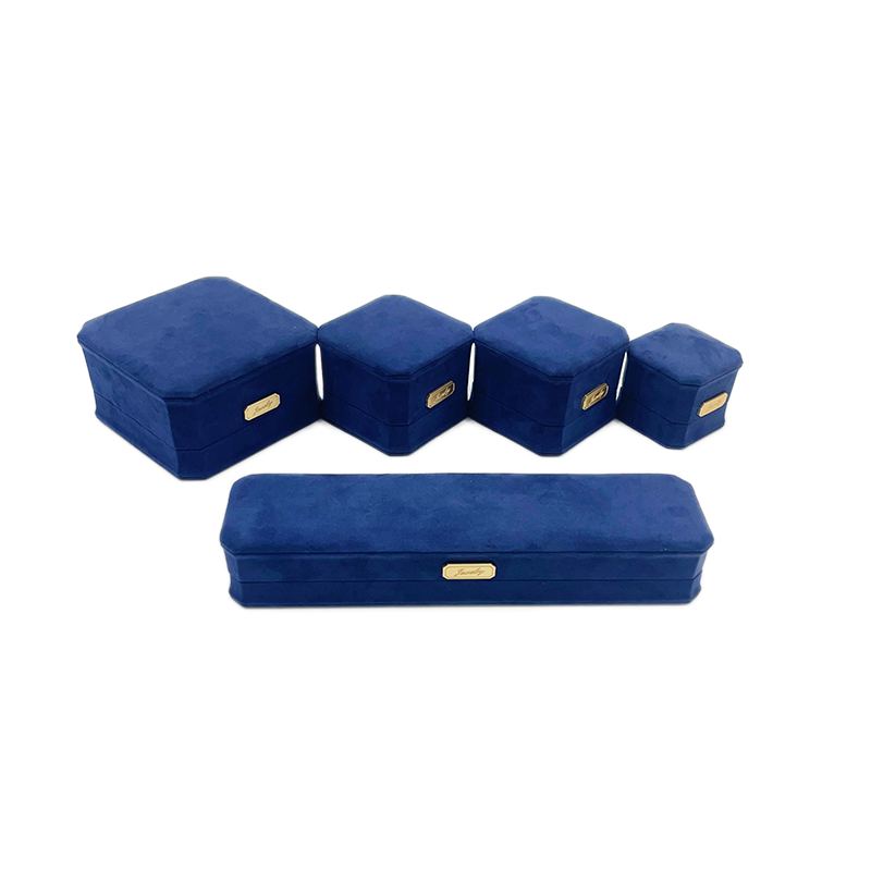 奇韵首饰包装八角绒布首饰盒套装结婚金银珠宝戒指手镯收藏收纳盒详情14