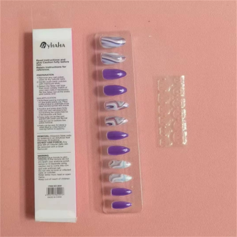 鑫都文化集团荣耀出品XDXX-0248-1印花清新成人尖头美甲可拆卸厂家直销​成人饰品美甲美甲钻饰品美甲合金饰品详情5