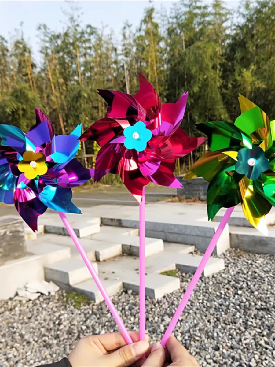 Street stall promotion of QR code small gifts, outdoor kindergarten activity gifts, plastic sheet single windmill small windmill detail image 3