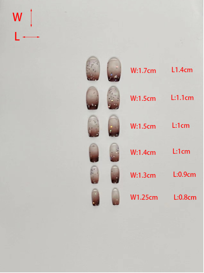 浙江金华鑫都文化集团荣耀出品XDXX-0286穿戴甲纯色透明简约成人短款美甲可拆卸厂家直销详情9