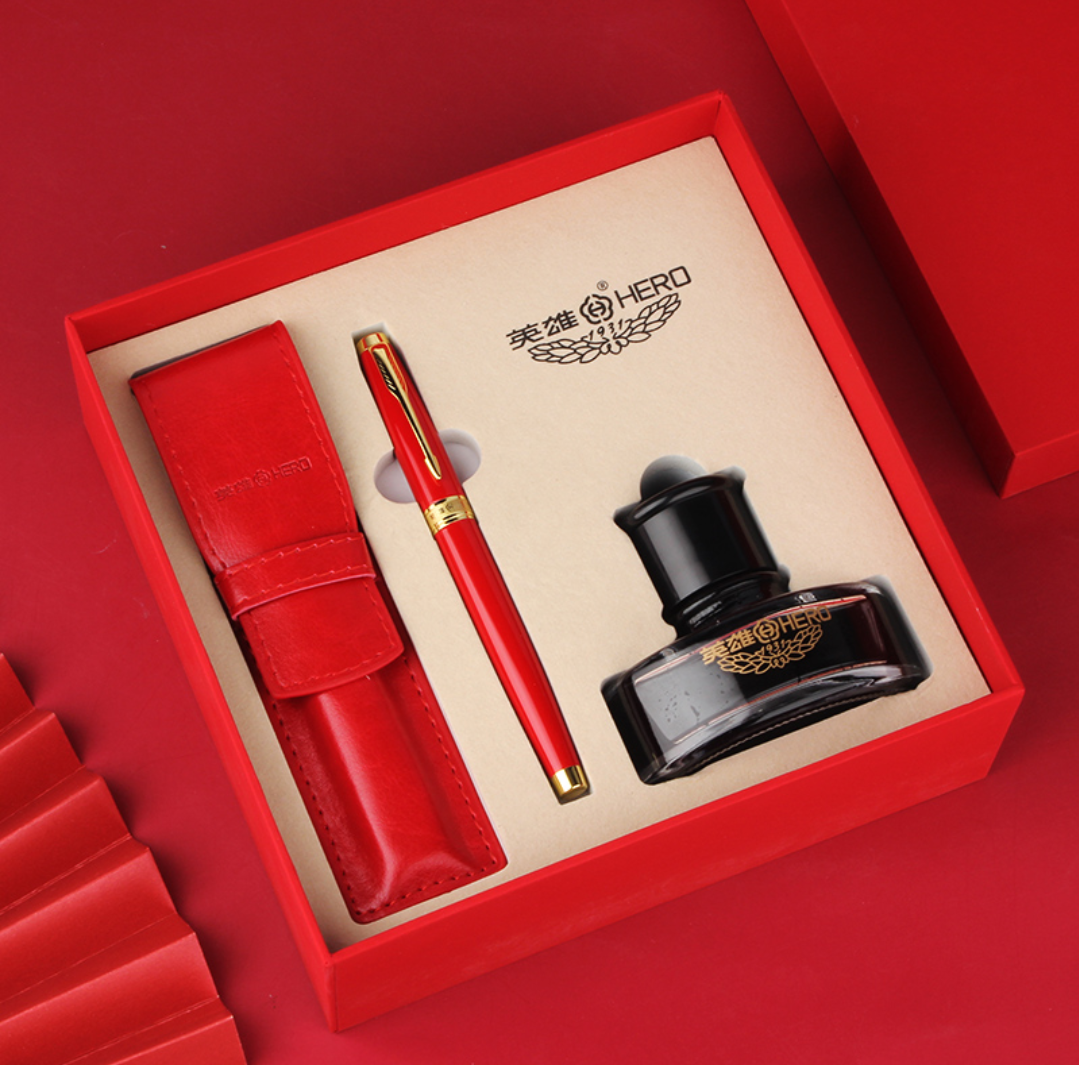 Hero Pen 772 Pen Ink Set (Chinese Red) Item Picture