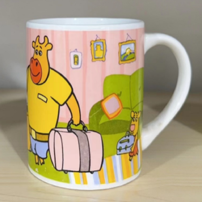 YL059-kk-34 8oz 白杯双层渐变弹跳杯礼品水杯便携不锈钢保温杯子学生批发