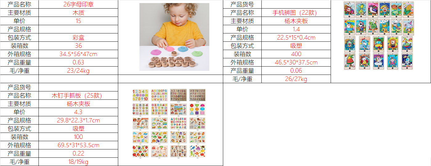 阿文 英文 画板 木制拼图 泰文 俄罗斯方块 卡通拼图 外贸详情图6
