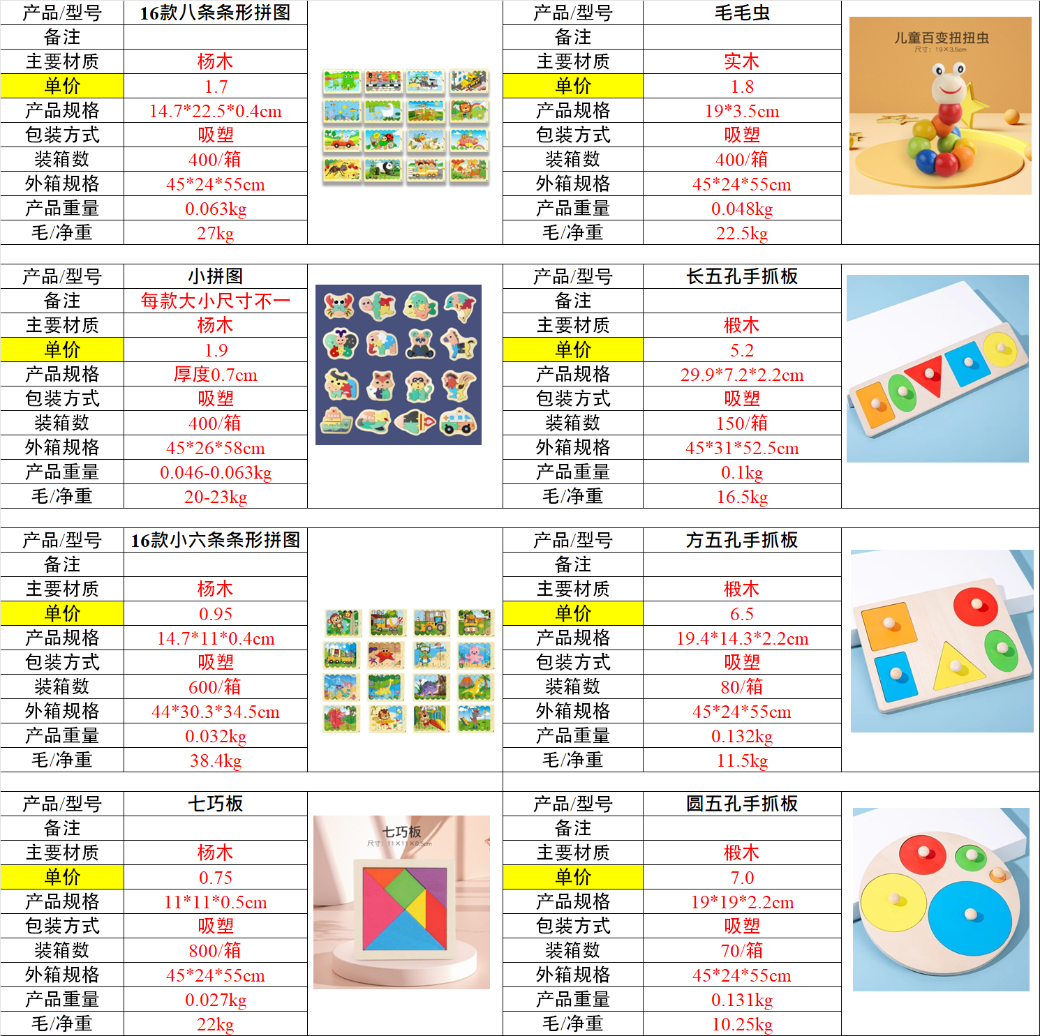 阿文 英文 画板 木制拼图 泰文 俄罗斯方块 卡通拼图 外贸详情图2