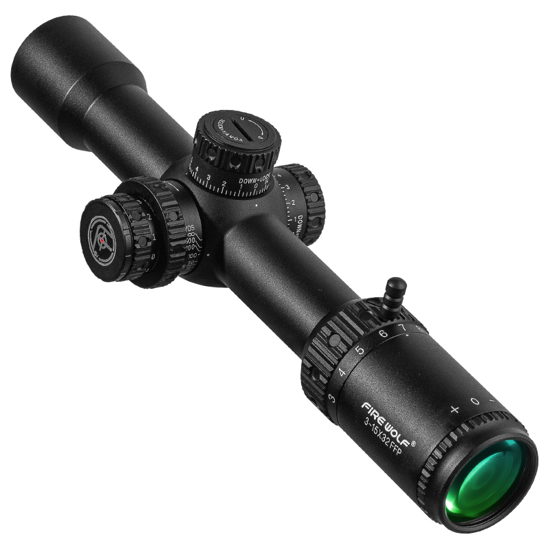 3301117 Fire Wolf FR3-15X32 FFP front Sight SFIR wide-angle thin-walled with lock red and green cross Sight details Picture
