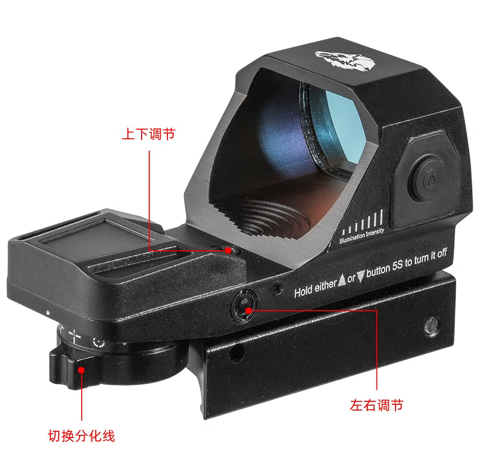 3301107 火狼HD101AJ虹膜四变点反射全息瞄镜器不放大内红点光学瞄准镜详情4