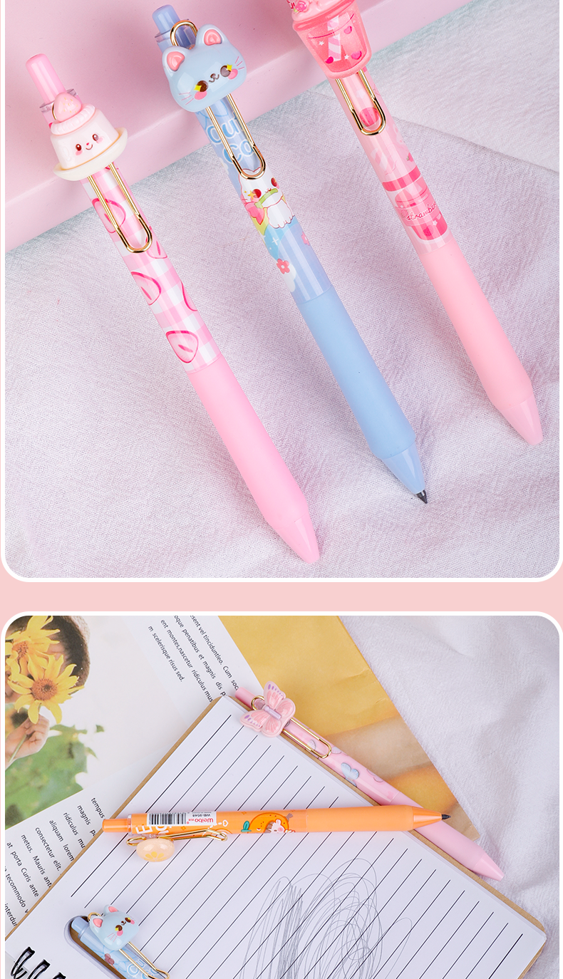 Weibo Stationery Cartoon Press Eternal Pencil 0.5 lead, cute for students, high appearance level, multiple patterns, no need for cutting, telescopic pic 7