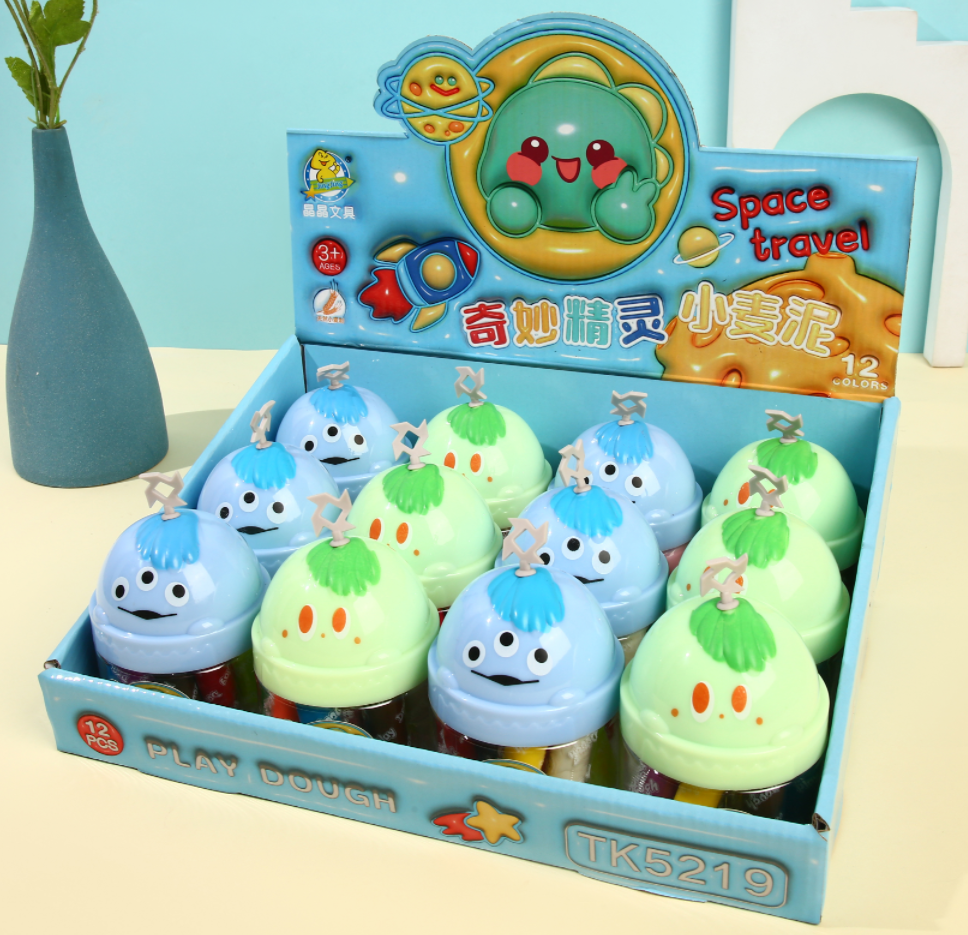 Jingjing wonderful fairy wheat mud 12 color environmental friendly Plasticine kindergarten handicraft class DIY modeling clay children's toy YL031-TK5219 full figure