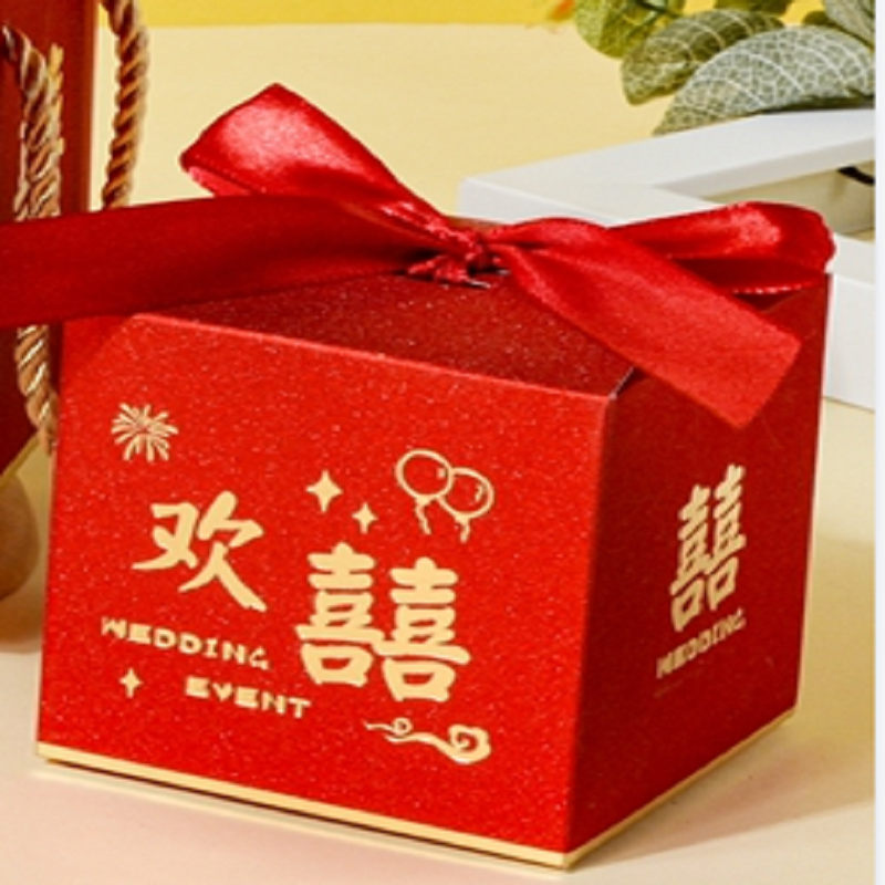 YL008-JD-6681-82（大）喜糖盒中式高级感订婚手提礼盒批发喜糖空盒结婚喜糖袋婚礼伴手礼