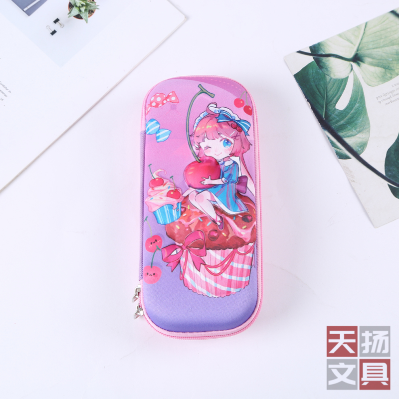 Tianyang Stationery Learning Stationery Pencil Case New Cartoon 3D Three-Dimensional Pen Bag Wholesale Eva Pencil Case Pencil Case Large Capacity Student Gift Little Girl