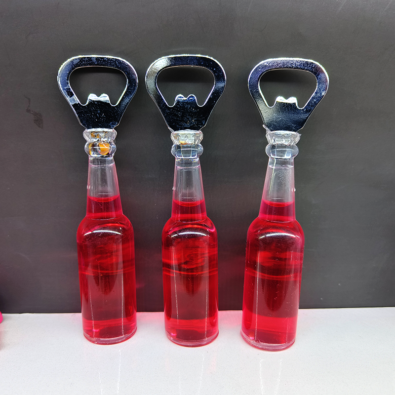 Realistic wine bottle fridge magnet, practical bottle opener, wine bottle screwdriver, bar fun decoration, home decoration, interchangeable stickers, advertising promotion event gifts, Zhehui Craft 01 Specification image