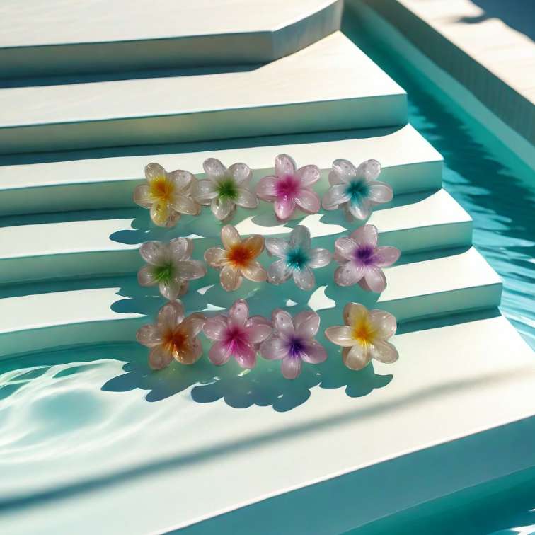 8.5 cm frangipani flower bestseller, popular and trendy, the same style as a vacation seaside photo headpiece and hairpin for Internet celebrities detail image 7