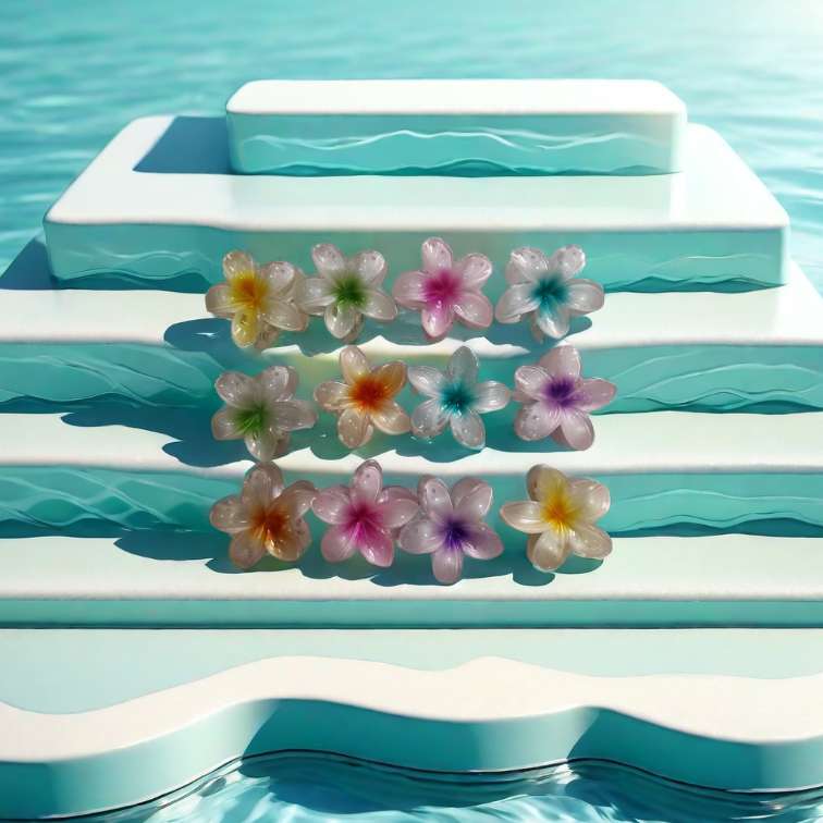 8.5 cm frangipani flower bestseller, popular and trendy, the same style as a vacation seaside photo headpiece and hairpin for Internet celebrities detail image 8