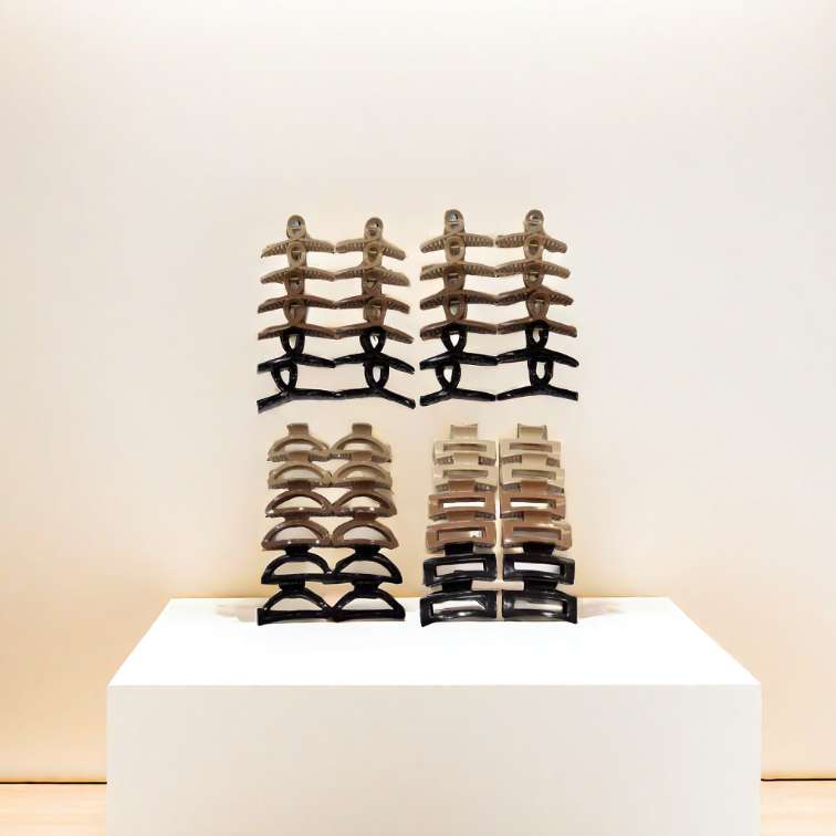 11 cm gentle milk tea, Maillard color series, simple, fashionable and classic hair clip headwear, back of the head hair clip, scratch-off headwear, bath scratch-off detail image 5