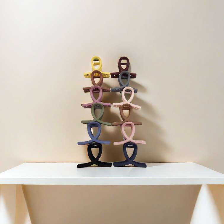 8 cm spring and summer colorful macaron color series new 8-shaped cross gripper, a best-selling headwear, hairpin, and beauty gripper detail image 2