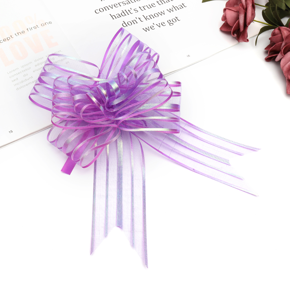 50雪纱丝绸拉花婚车婚房装饰，5线纱拉花，礼品盒装饰拉花拉花，节日庆典装饰，花束包装