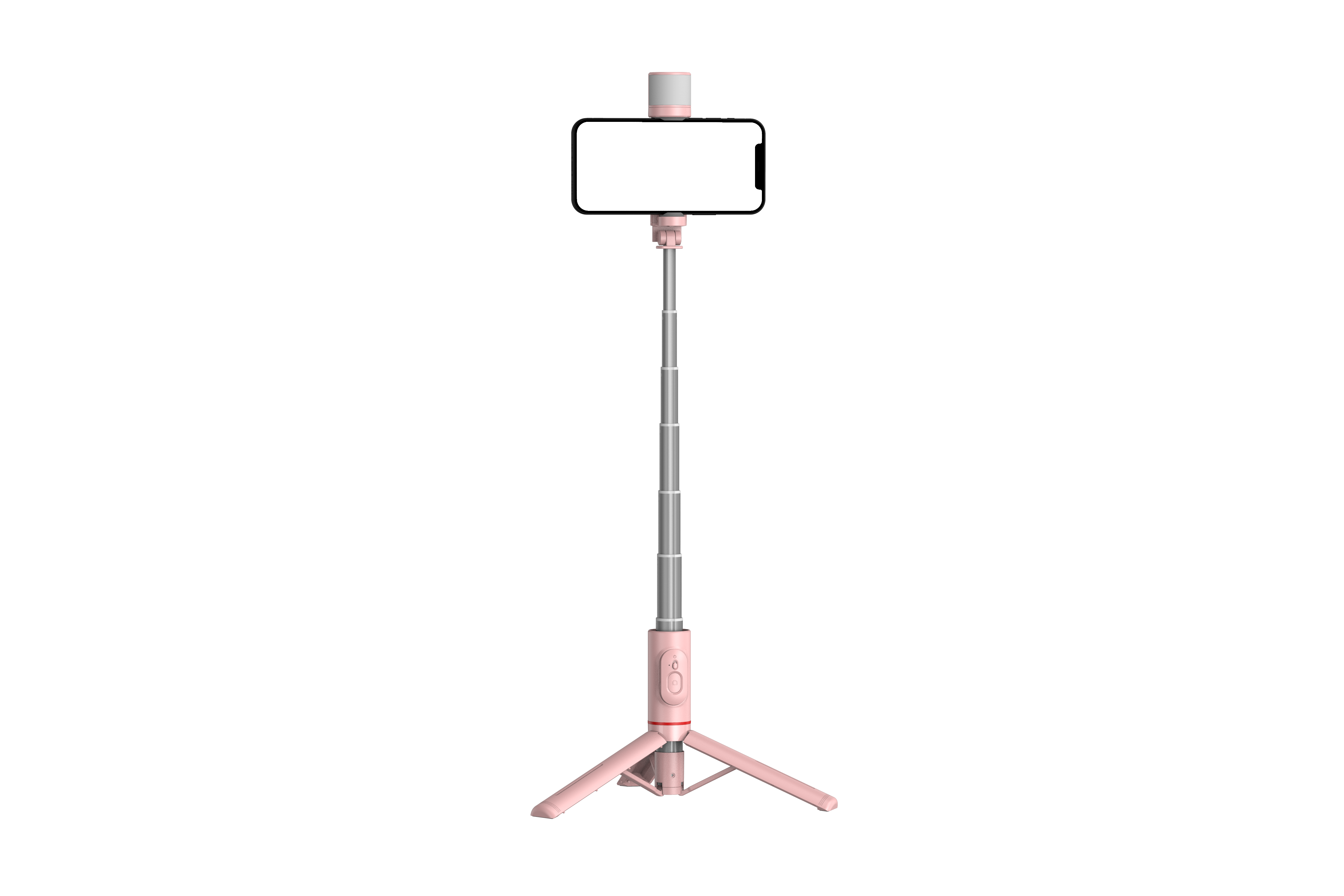 Integrated hidden rotatable light Bluetooth selfie stick tripod details Picture