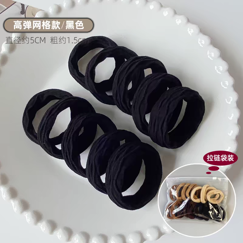 Korean high stretch hair loop laço de cola de caballo cuerda de cabeza cabeza de mujer banda elástica tiara tiara sensación premium no daña la cuerda de pelo tiara durable tiara detail image 4