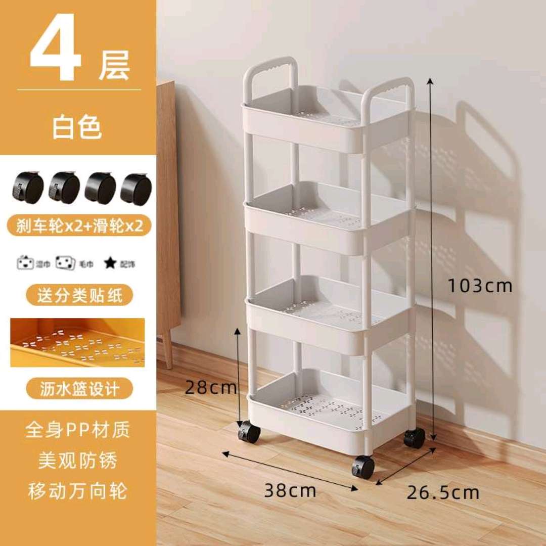 落地式多层置物架果蔬厨房收纳架可移动家用零食储物架杂物收纳架外贸内贸批发厂家直销。详情图16