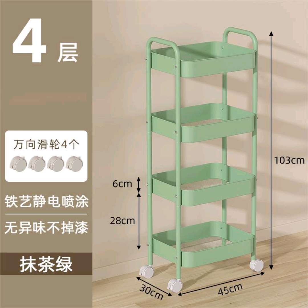 落地式收纳篮多层置物架果蔬厨房收纳架可移动家用零食储物架杂物收纳架外贸内贸厂家直销。详情图19