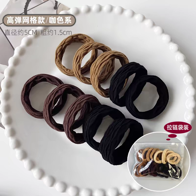 Korean high stretch hair loop laço de cola de caballo cuerda de cabeza cabeza de mujer banda elástica tiara tiara sensación premium no daña la cuerda de pelo tiara durable tiara detail image 5
