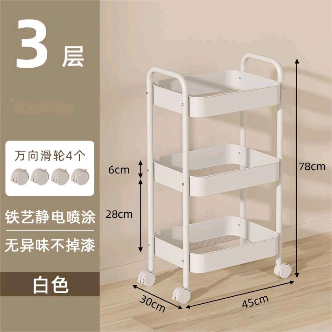 落地式多层置物架果蔬厨房收纳架可移动家用零食储物架杂物收纳架外贸内贸批发厂家直销。详情图10