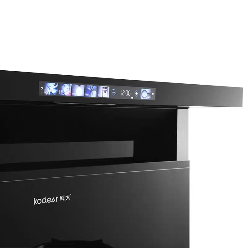 KODEAR/ Keda Q2 inverter integrated cooktop, cleaning cabinet, side suction bottom exhaust range hood, gas stove integrated cooktop